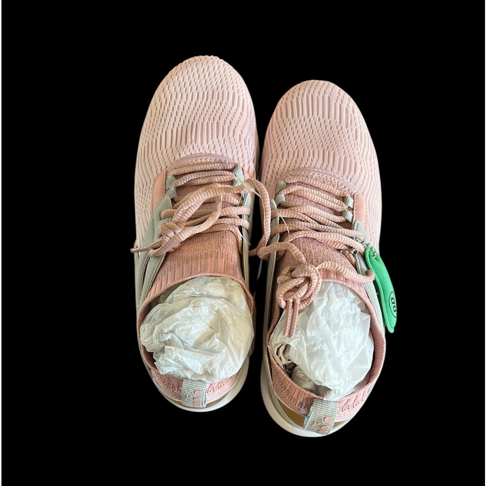 Diadora - Pink/Gray Knit Lace-Up Sneakers - Size 8 - Picture 5 of 8